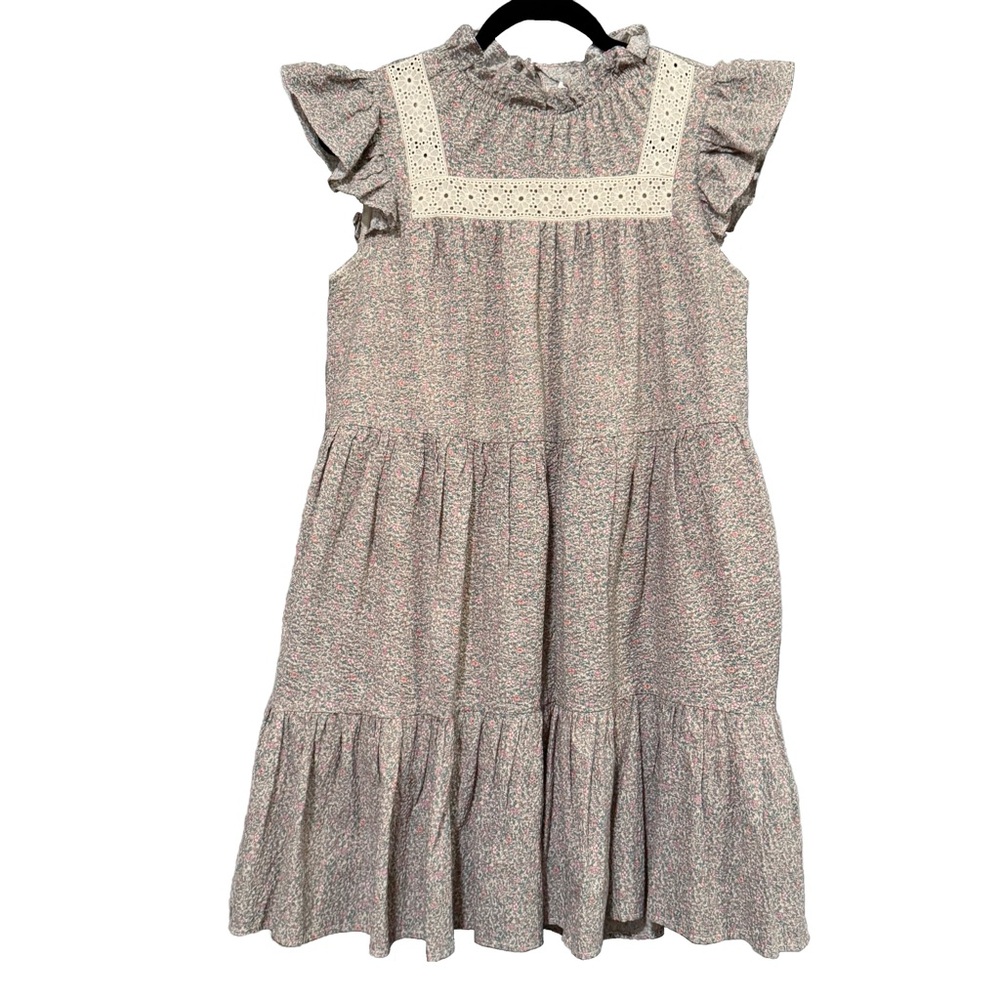 Moodie Prairie Cottage Style Floral Tiered Babydoll Dress Size S